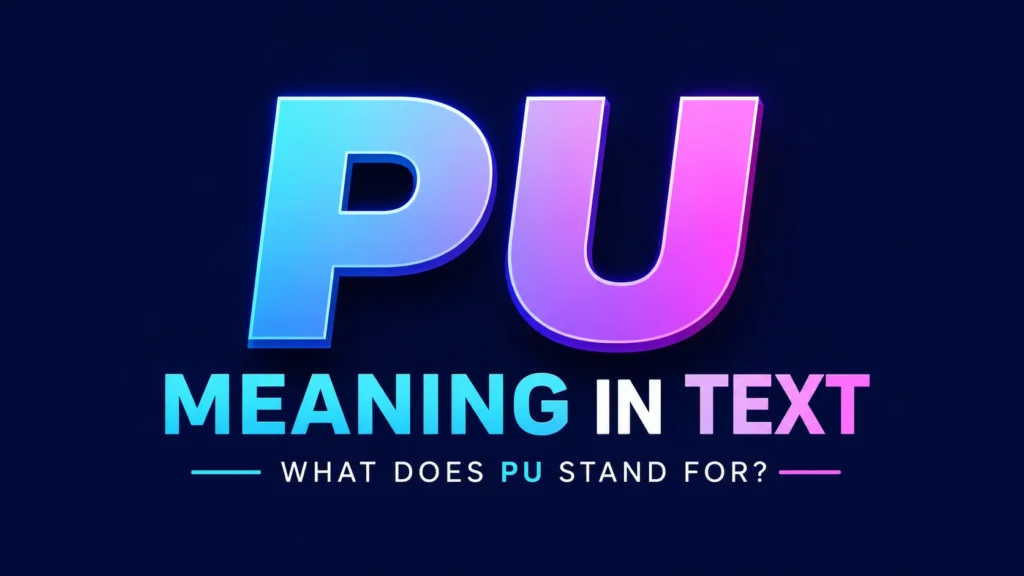 PU Meaning in Text: Means and How People Use It in Chats