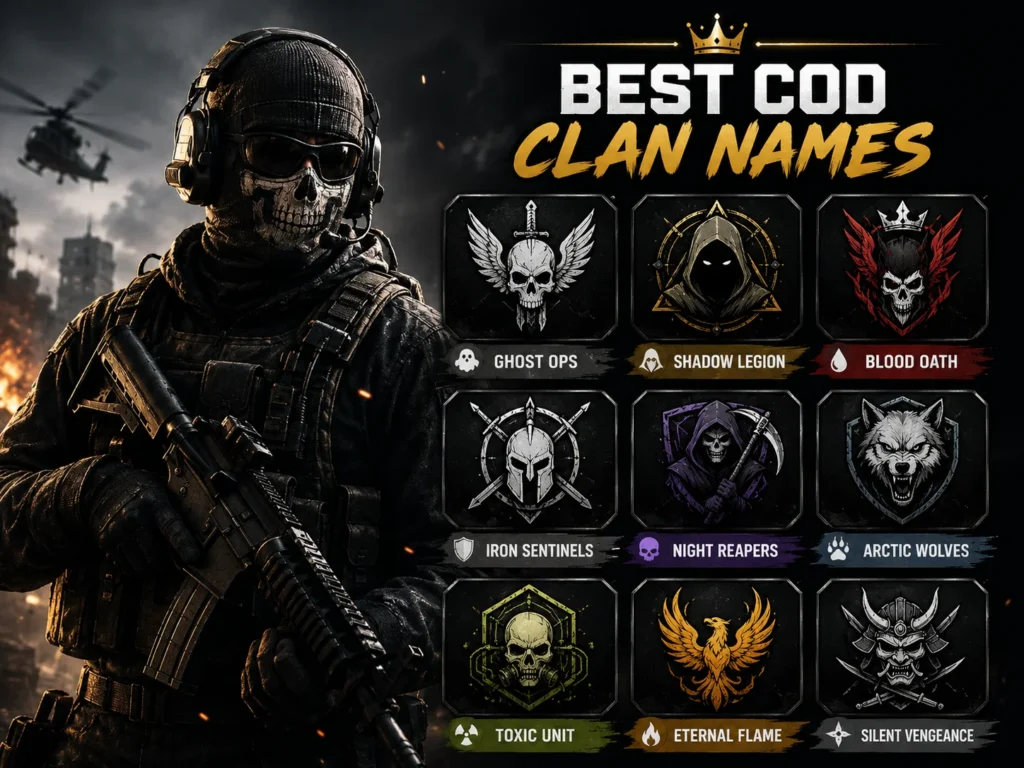 best cod clan names