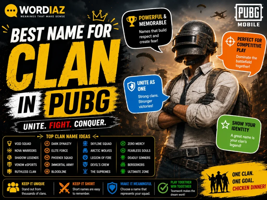 Best Name for Clan in PUBG: 180+ Cool Clan Ideas