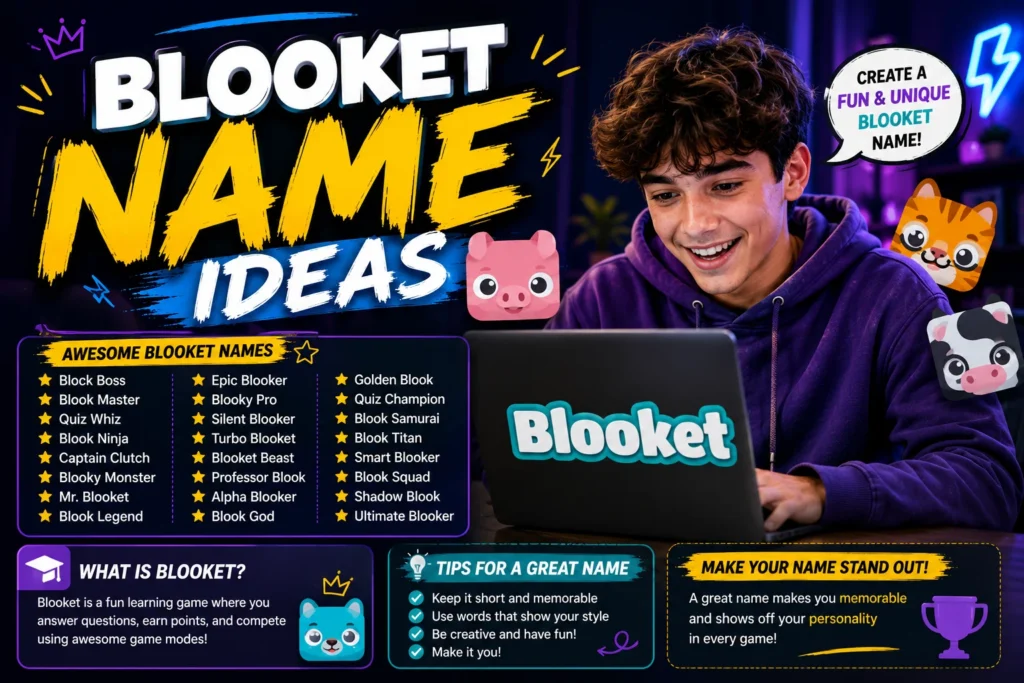 Blooket Name Ideas: 150+ Funny, Cool & Clever Names