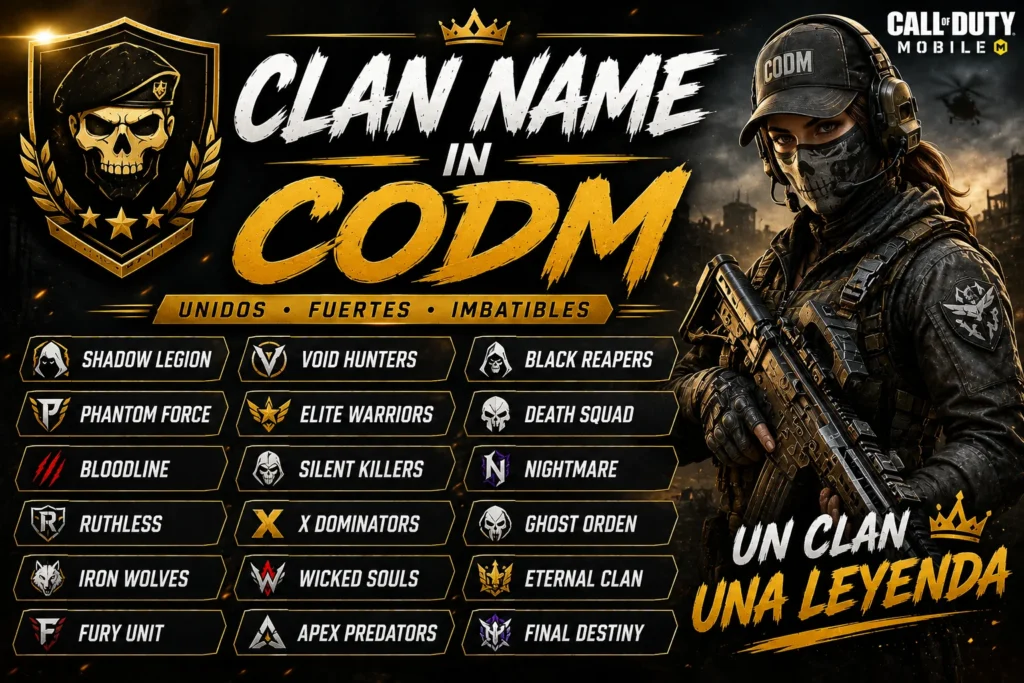 Clan Name in CODM: 150+ Cool, Sweaty & Unique Ideas