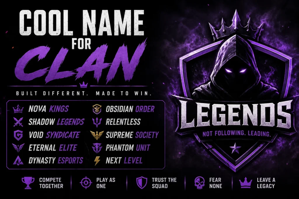 Cool Name for Clan: 200+ Unique, Sweaty & Clean Ideas