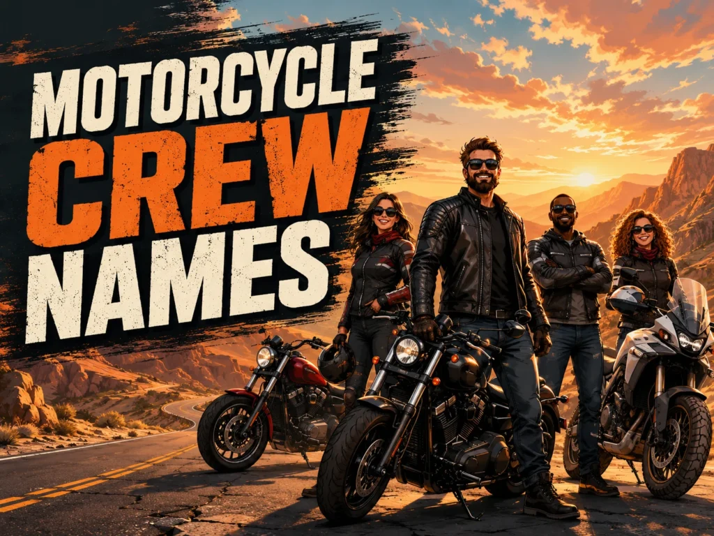 250+ Motorcycle Crew Names: Cool, Badass and Funny