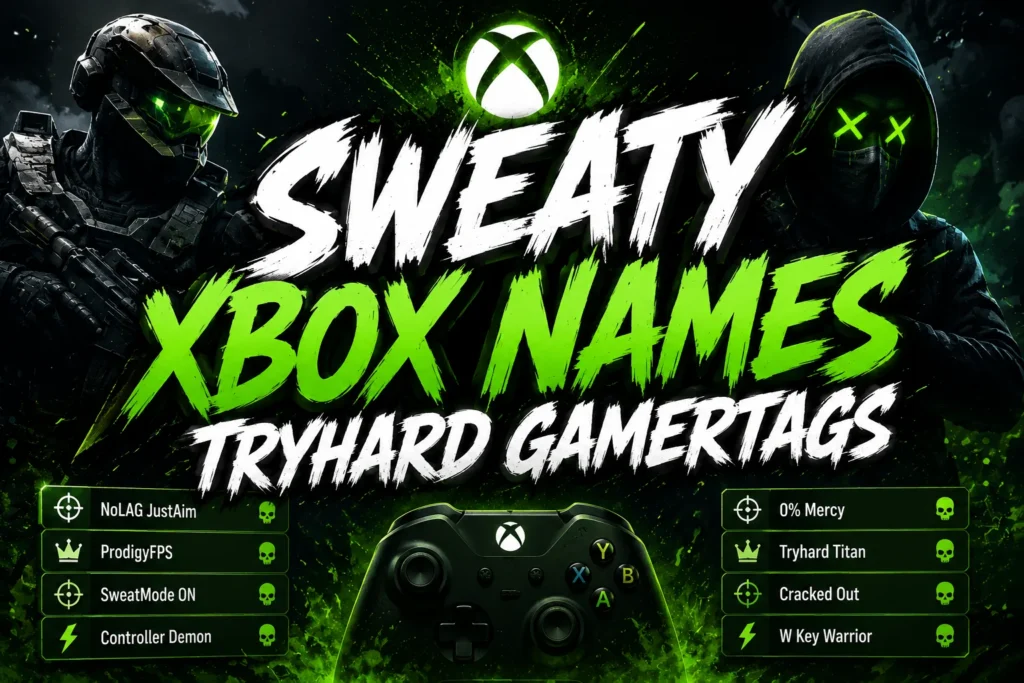 200+ Sweaty Xbox Names & Tryhard Gamertags