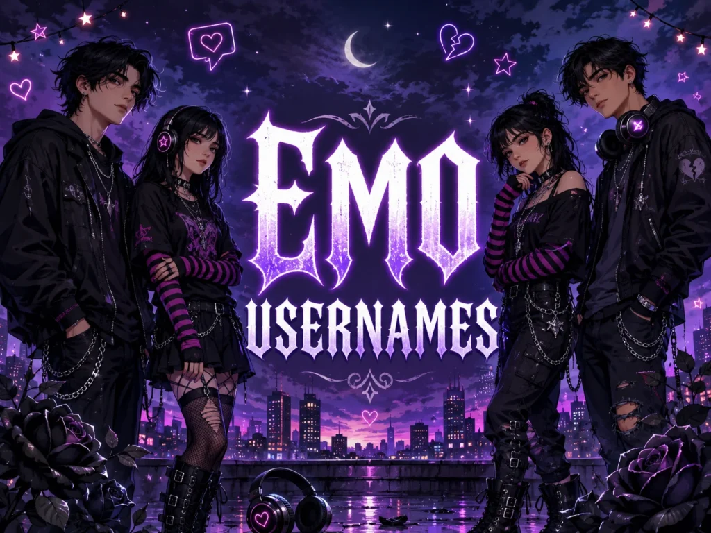 Emo Usernames: Dark, Cute and Poetic Ideas